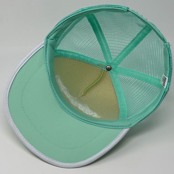 Vintage San Diego 3 Stripe Trucker Hat Cap Green 80s California Mesh Snapback - Picture 4 of 9